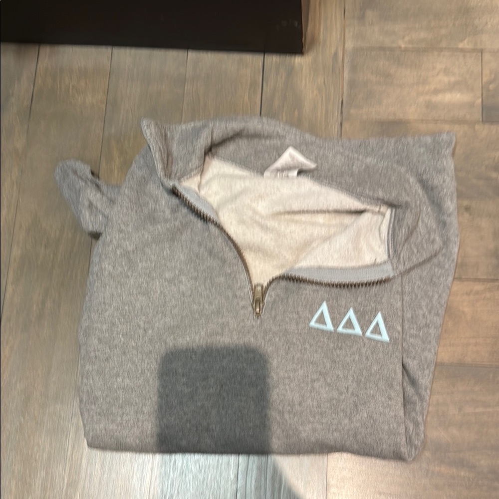 Tridelt Gray Half-Zip Sweater